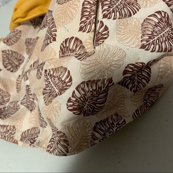 Via Spiga Leather Mustard Perforated Hobo Bag with Crochet details - Picture 16 of 16